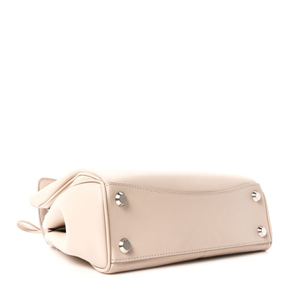 Natural Smooth Calfskin Small Rodeo Top Handle Handbag Almond