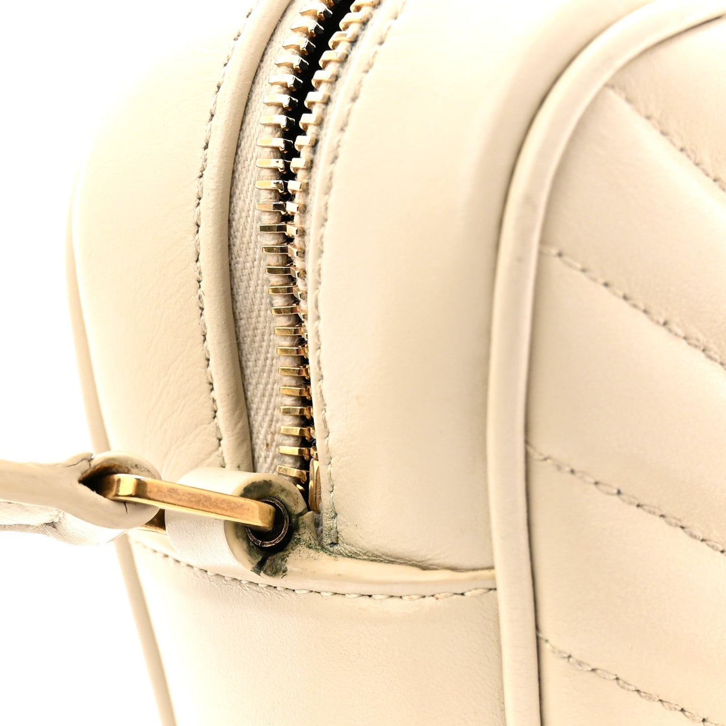 Calfskin Matelasse Monogram Lou Camera Bag Crema Soft