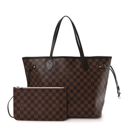 Damier Ebene Neo Neverfull MM Rose Ballerine