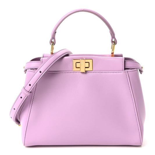 Nappa Stacked Bar Mini Peekaboo Iconic Satchel Violetta