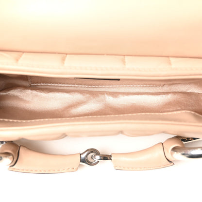 Nappa Vertical Matelasse Small Maxi Horsebit Chain Shoulder Bag  Rose Beige