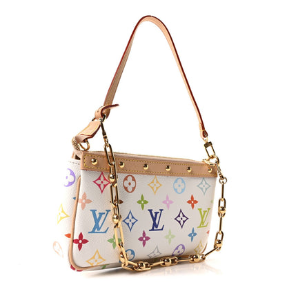 LV X TM Monogram Multicolor Pochette Accessories White