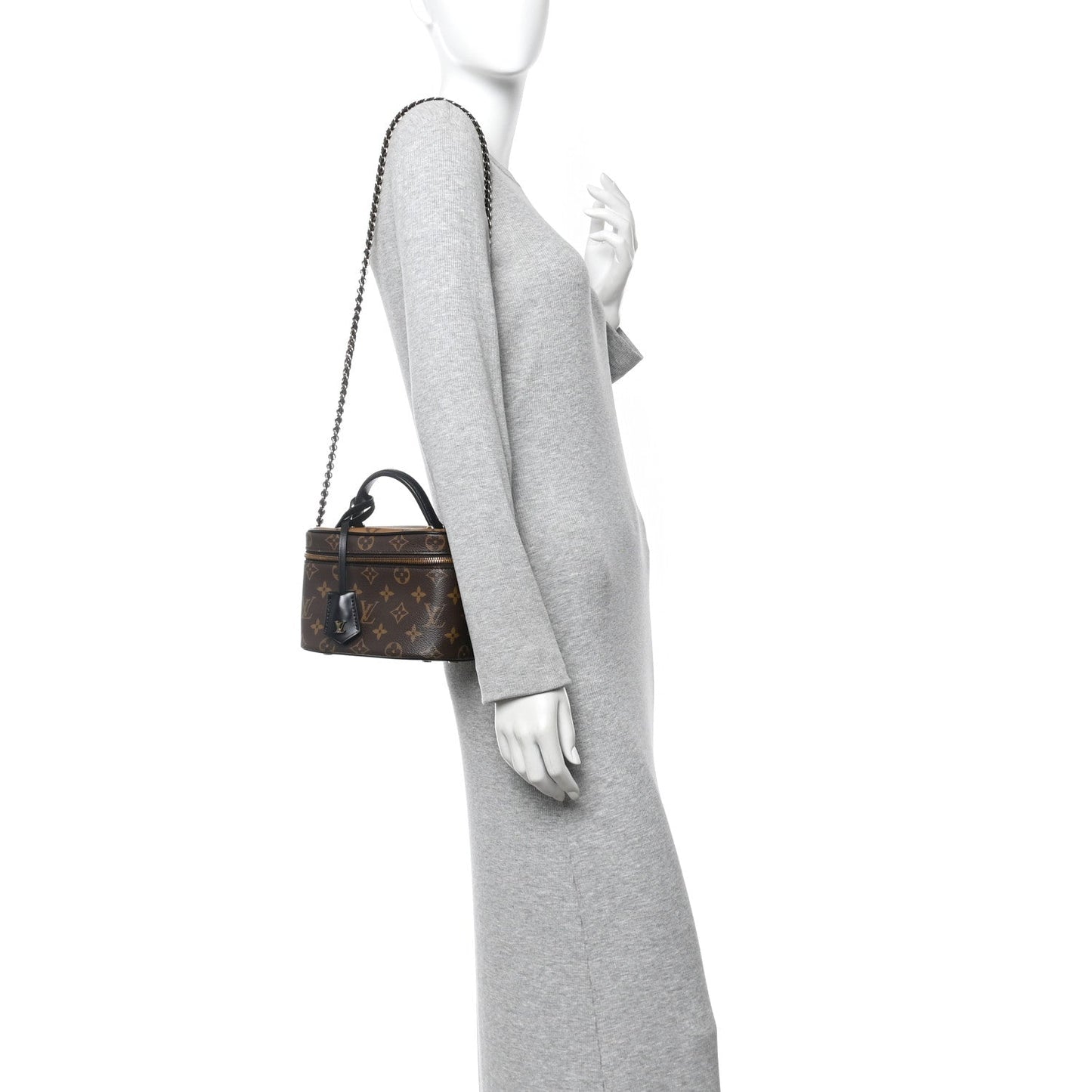 Reverse Monogram Vanity Chain Pouch