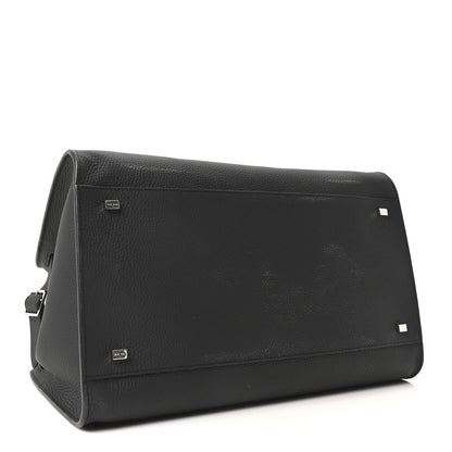 Matte Grained Calfskin Soft Margaux 15 Black