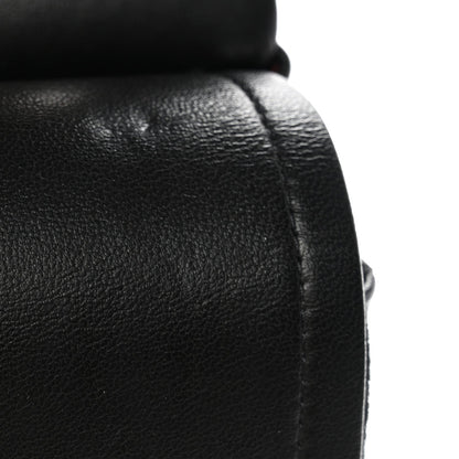 Lambskin Quilted Jumbo Double Flap Black