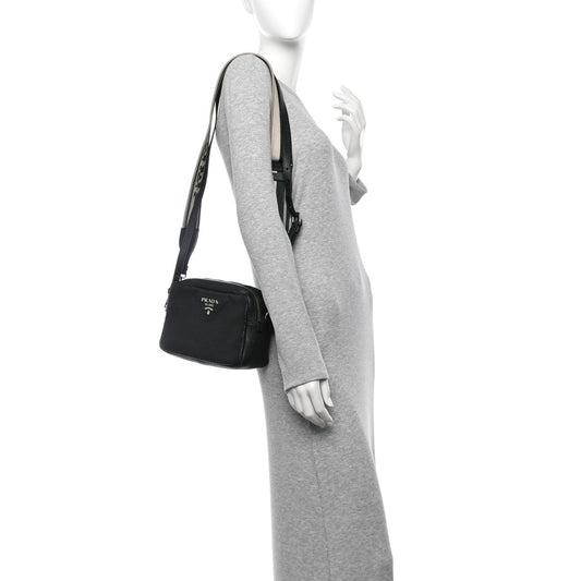 Vitello Daino Soft Camera Crossbody Black