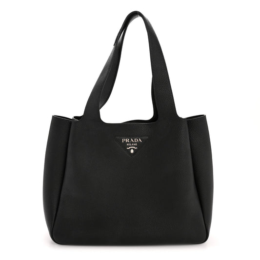 Vitello Daino Soft Large Dynamique Tote Black