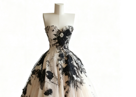 Light Champagne A-Line Sweetheart Neckline Tulle Applique Wedding Dresses, Vintage Long Prom Gowns