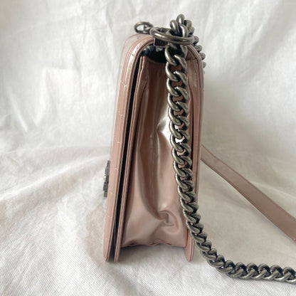 Chanel reverso boy flap bag glazed iridescent calfskin