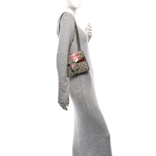 GG Supreme Monogram Blooms Mini Dionysus Shoulder Bag Beige Multicolor Dry Rose