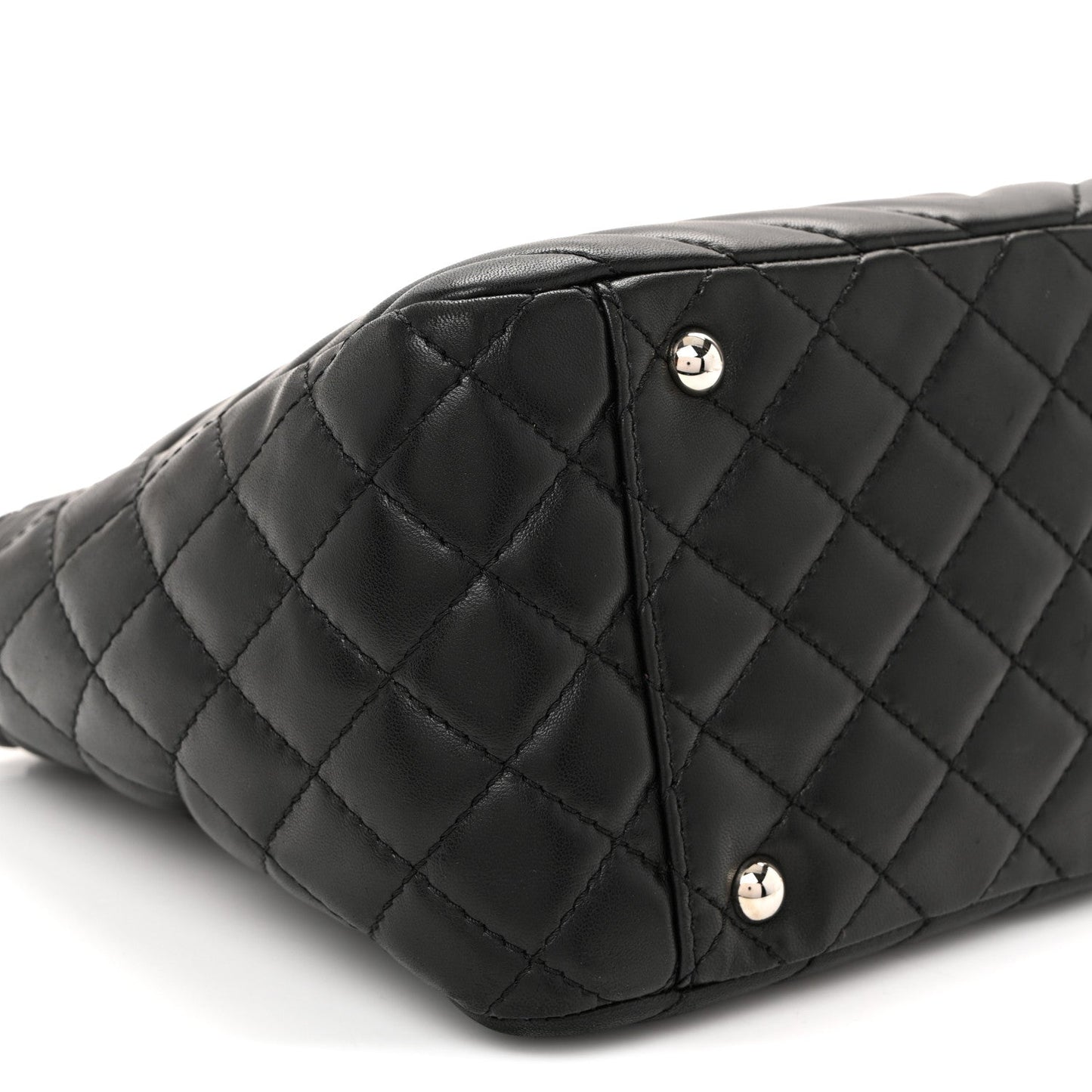 Lambskin Surpique Chevron Small Tote Black