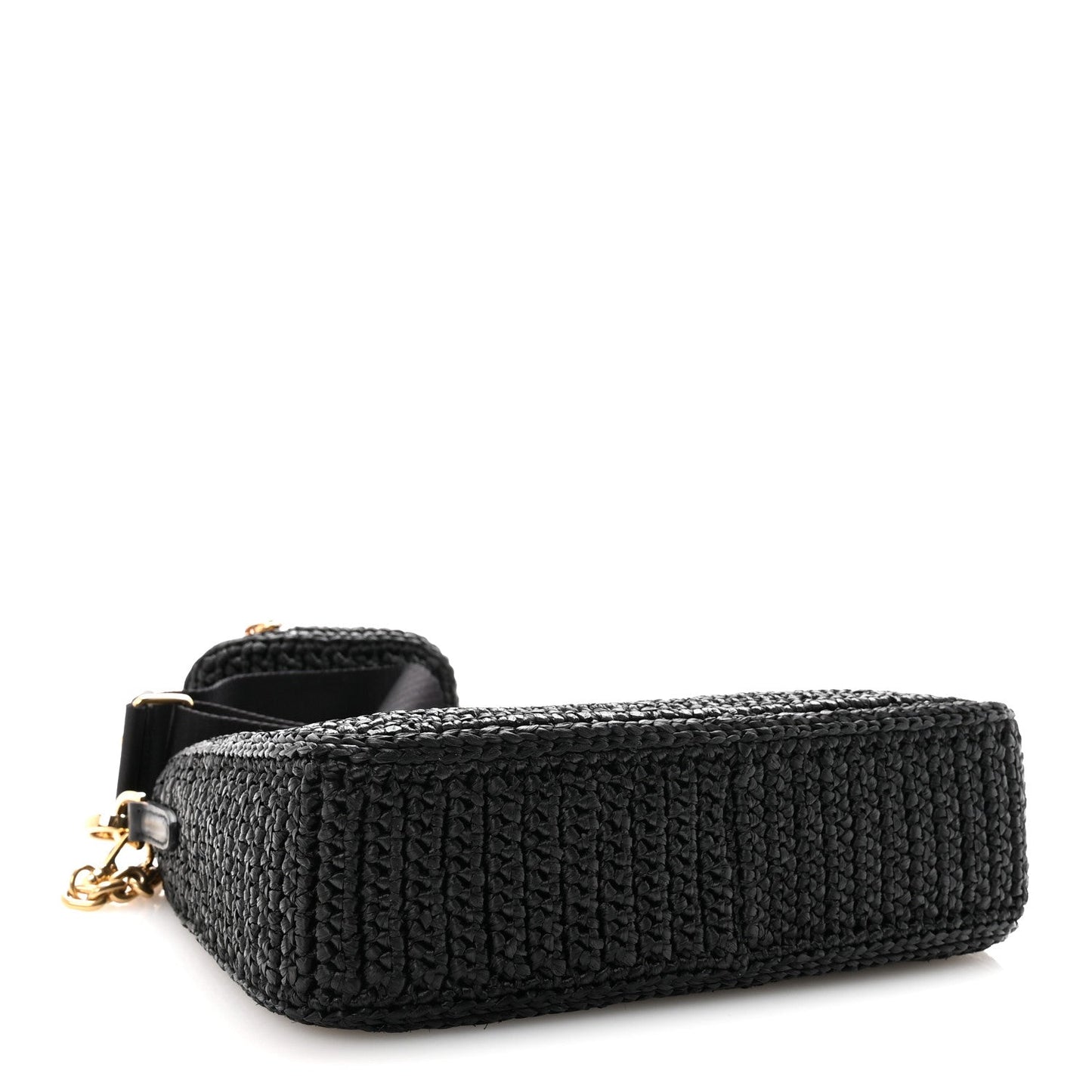 Yarn Raffia Effect Crochet Re-Edition 2005 Shoulder Bag Black