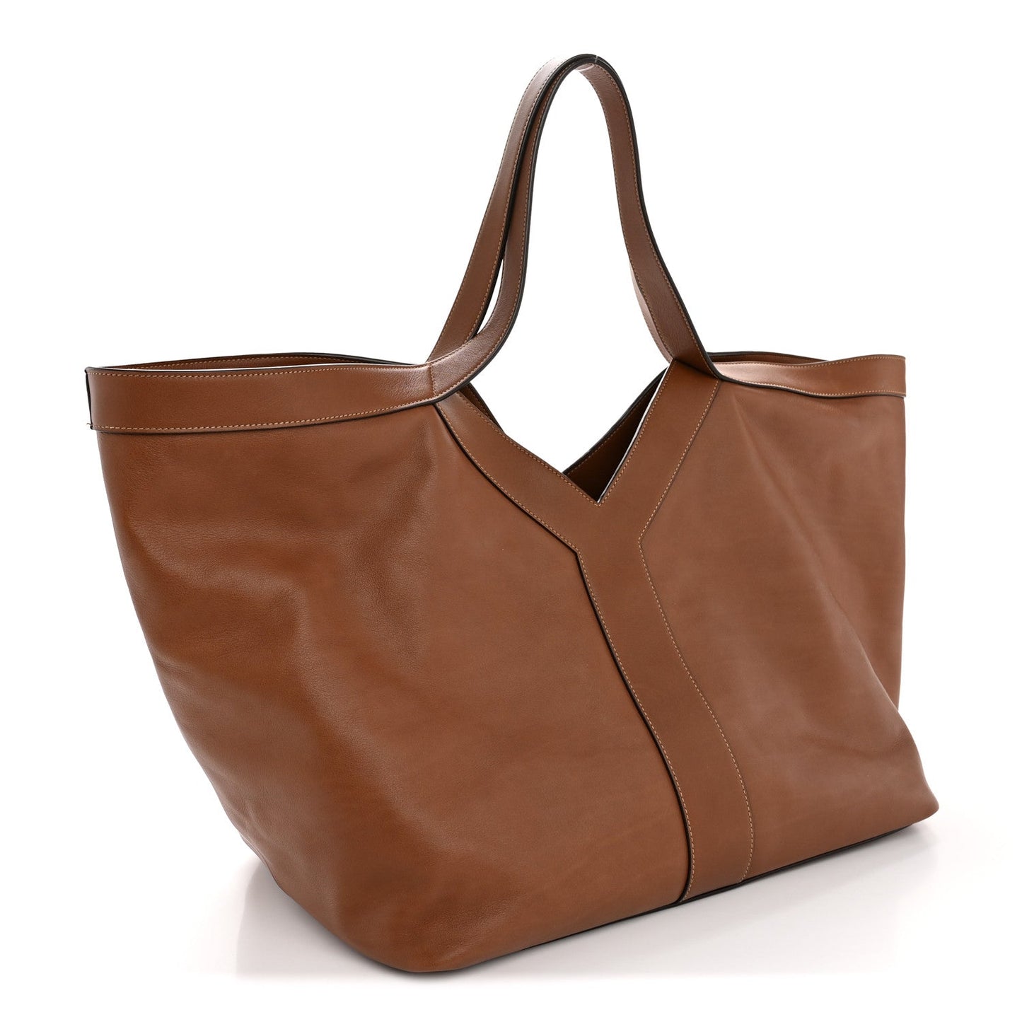 Calfskin Y Tote Brick