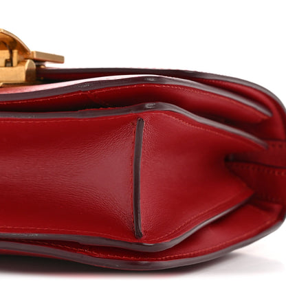 Smooth Calfskin Small Classic Box Flap Bag Red