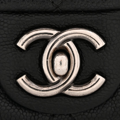 Caviar Quilted Medium Simply CC Flap Black