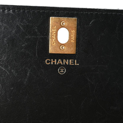 Lambskin Quilted Pillow Crush Wallet On Chain WOC Black