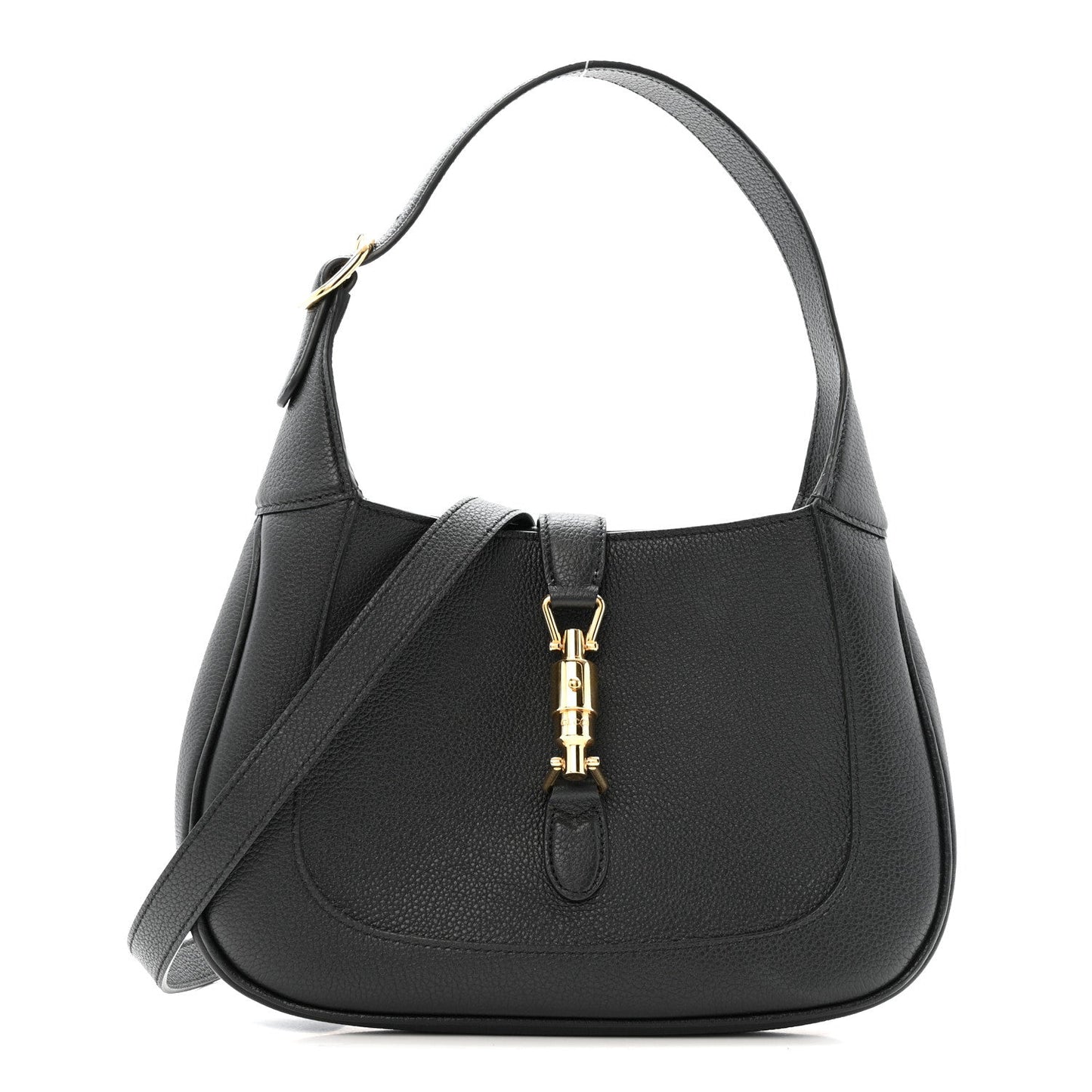 Pebbled Calfskin Small Jackie 1961 Hobo Black