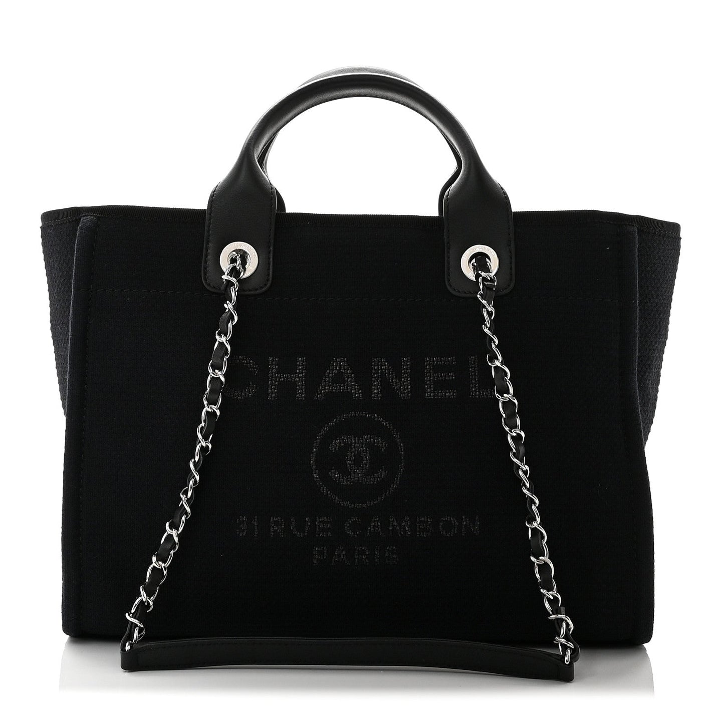 Mixed Fibers Small Deauville Tote Black