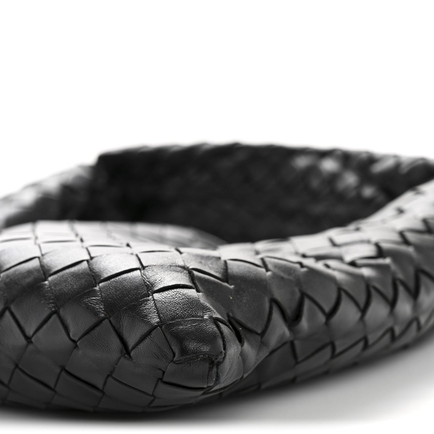 Calfskin Intrecciato Small Hop Black