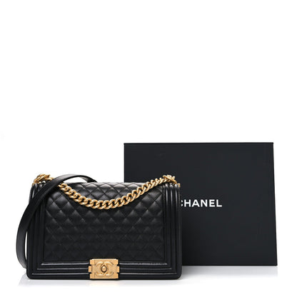 Caviar Quilted New Medium Boy Flap Black