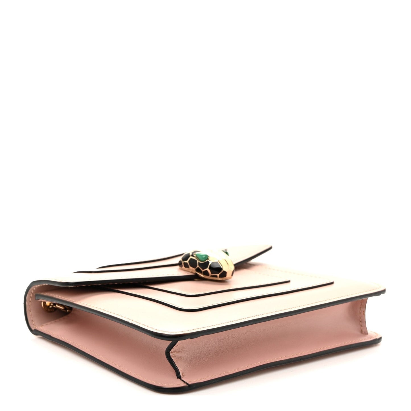 Calfskin Small Serpenti Forever Snake Strap Crossbody Bag Light Pink