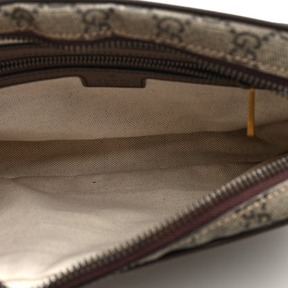 Soft GG Supreme Monogram Medium Ophidia Belt Bag Dark Brown