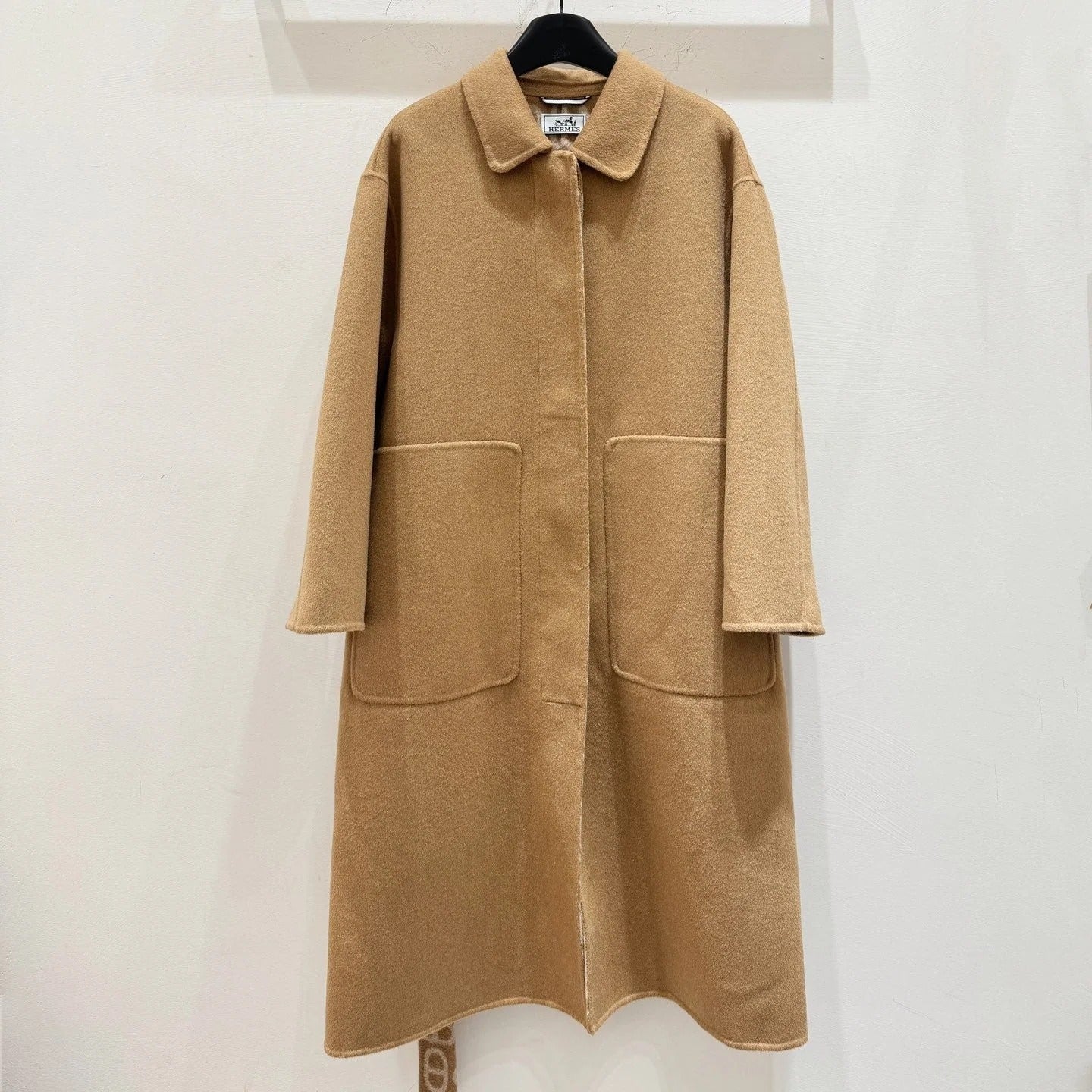 HERMES 25S LONG CASHMERE COAT 155