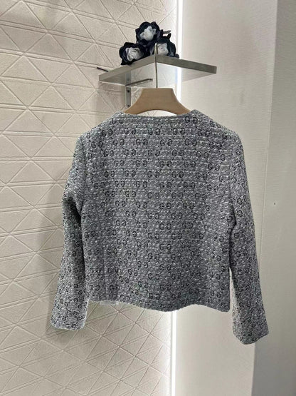 GG Coat Grey Tweed Coat