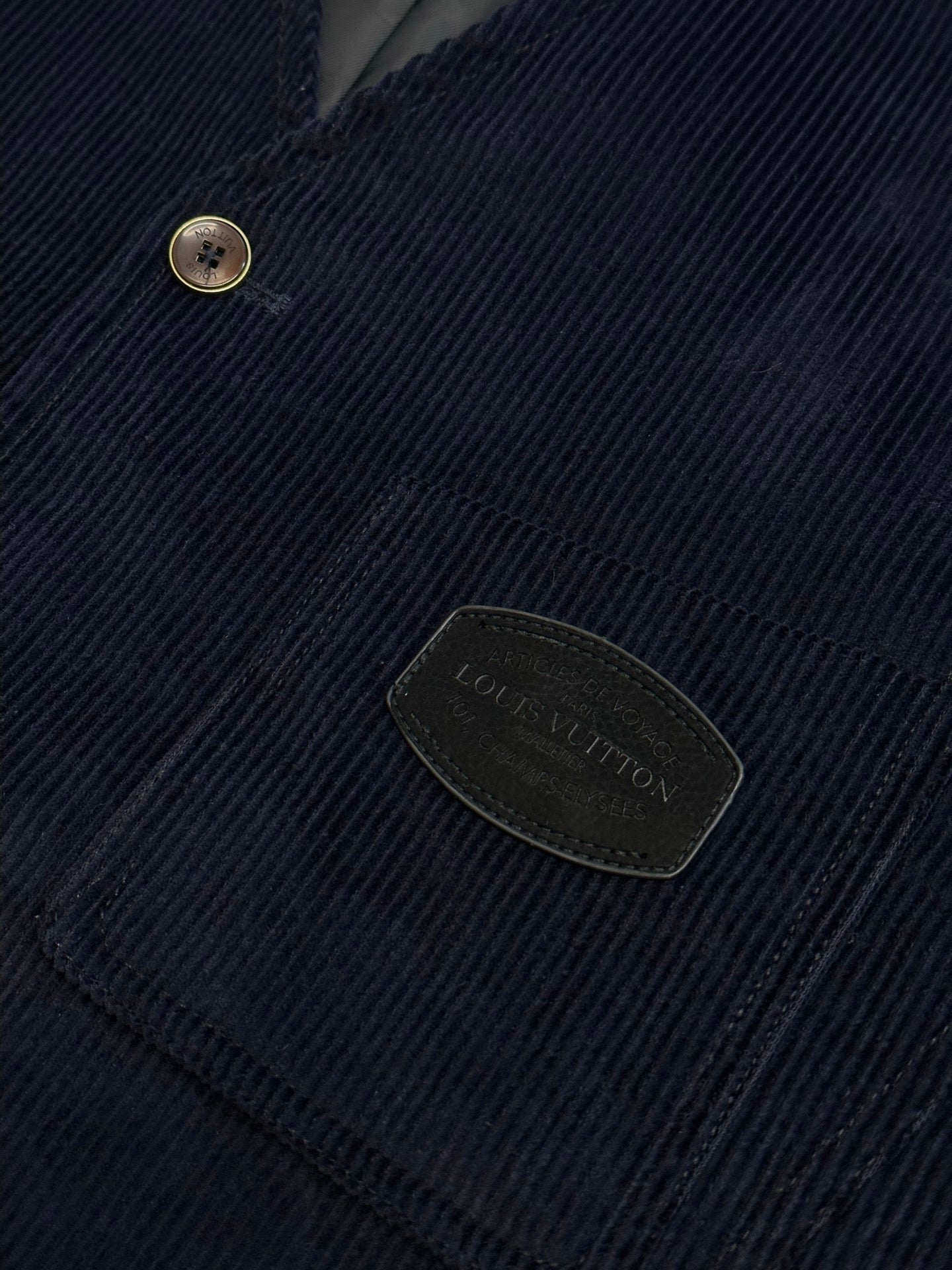 LV Corduroy V-neck Jacket 492789