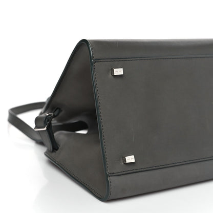 Polished Saddle Calfskin Soft Margaux 10 Bag Koala Grey