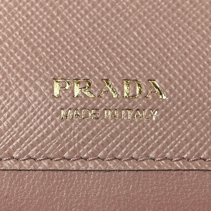 Saffiano Bandoliera Chain Crossbody Bag Cammeo