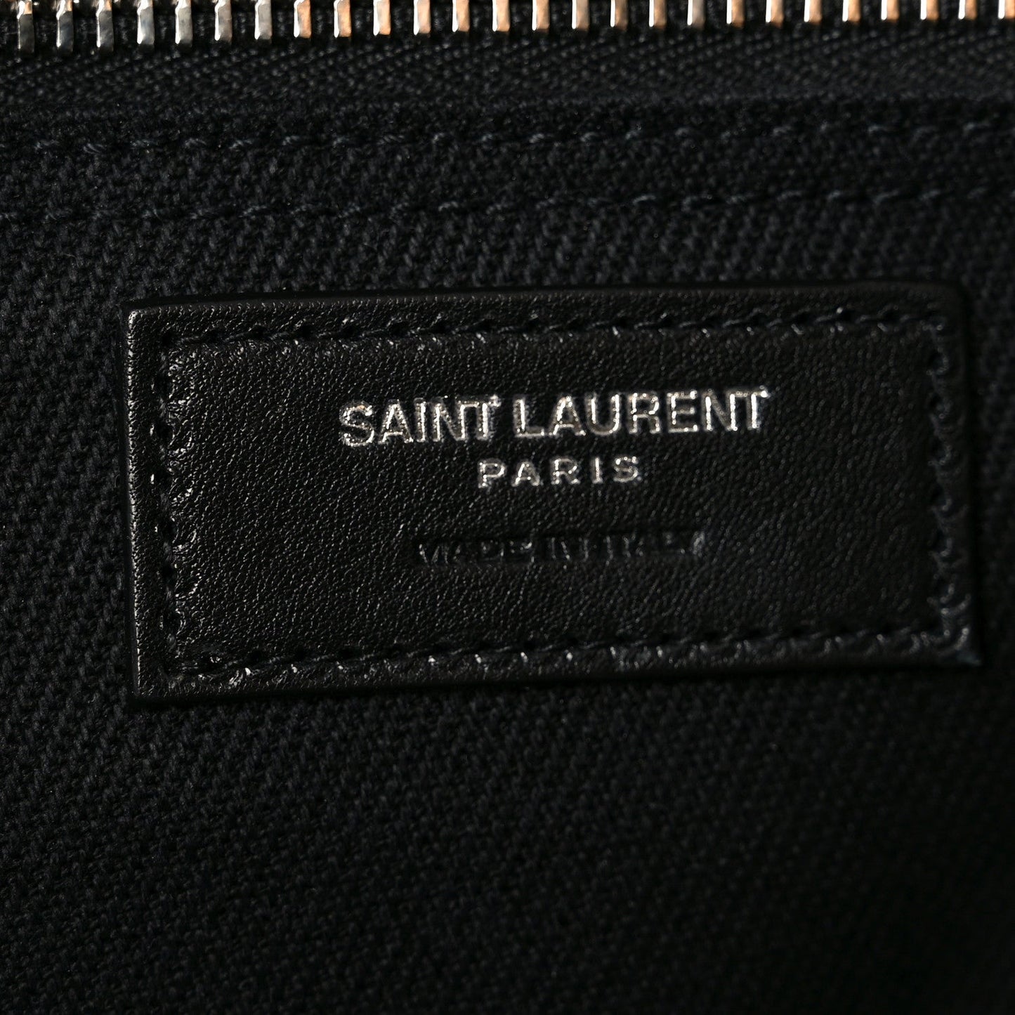 Linen Calfskin Rive Gauche Tote Black