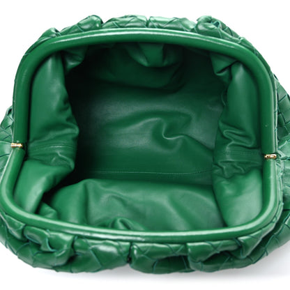 Nappa Maxi Intrecciato The Pouch Oversized Clutch Racing Green