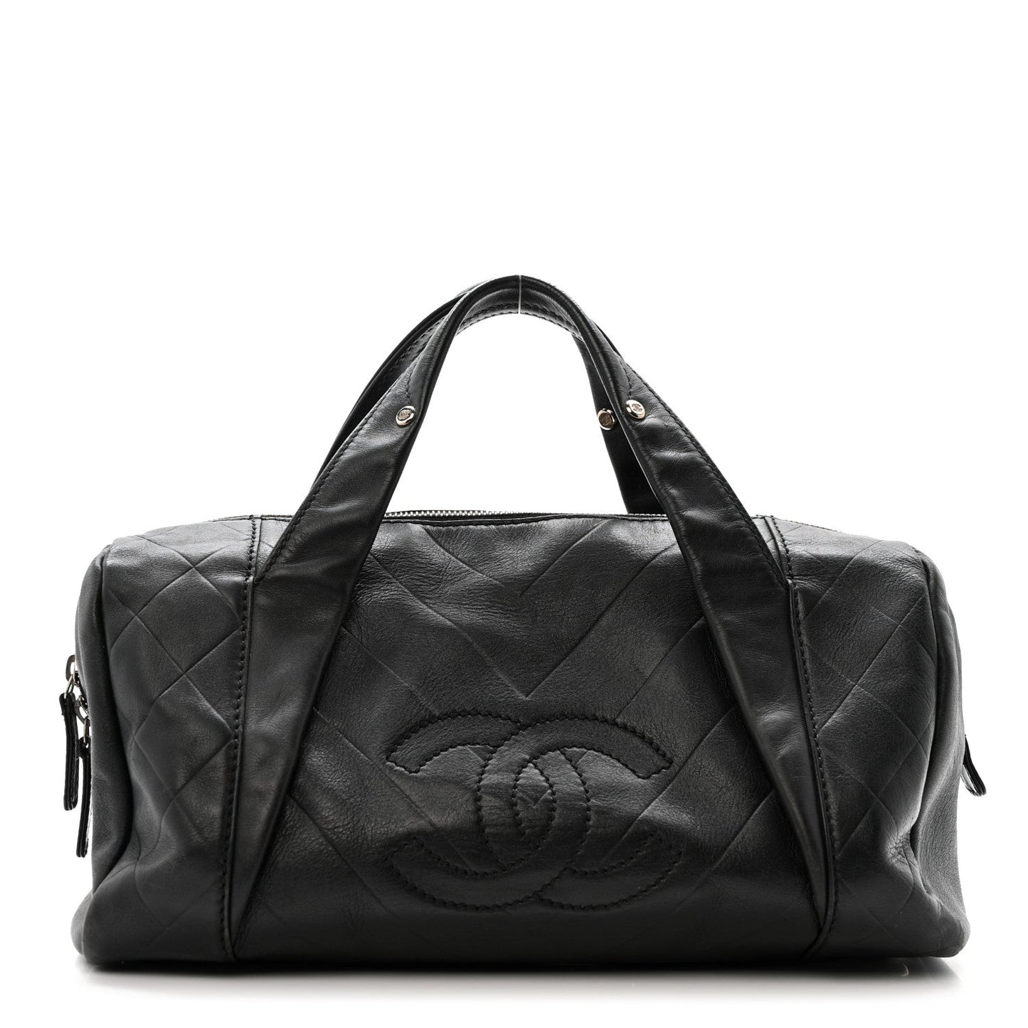 Calfskin CC Chevron All Day Long Boston Black