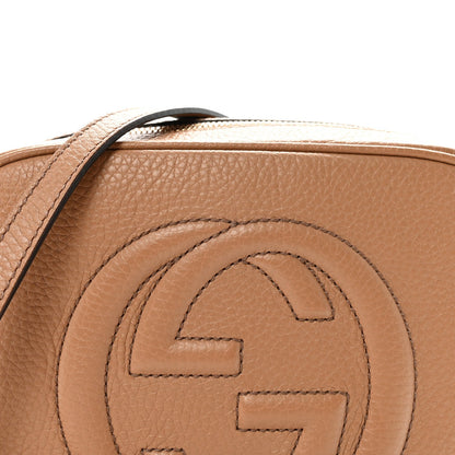 Pebbled Calfskin Small Soho Disco Bag Camelia