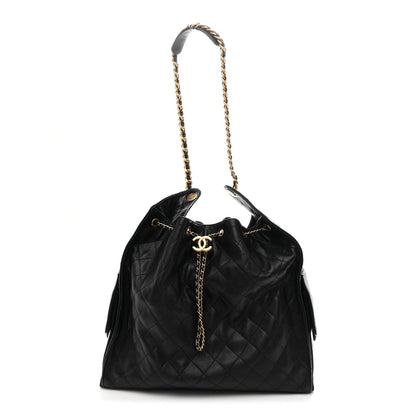 Caviar Quilted Large Chanel 25 Handbag Black