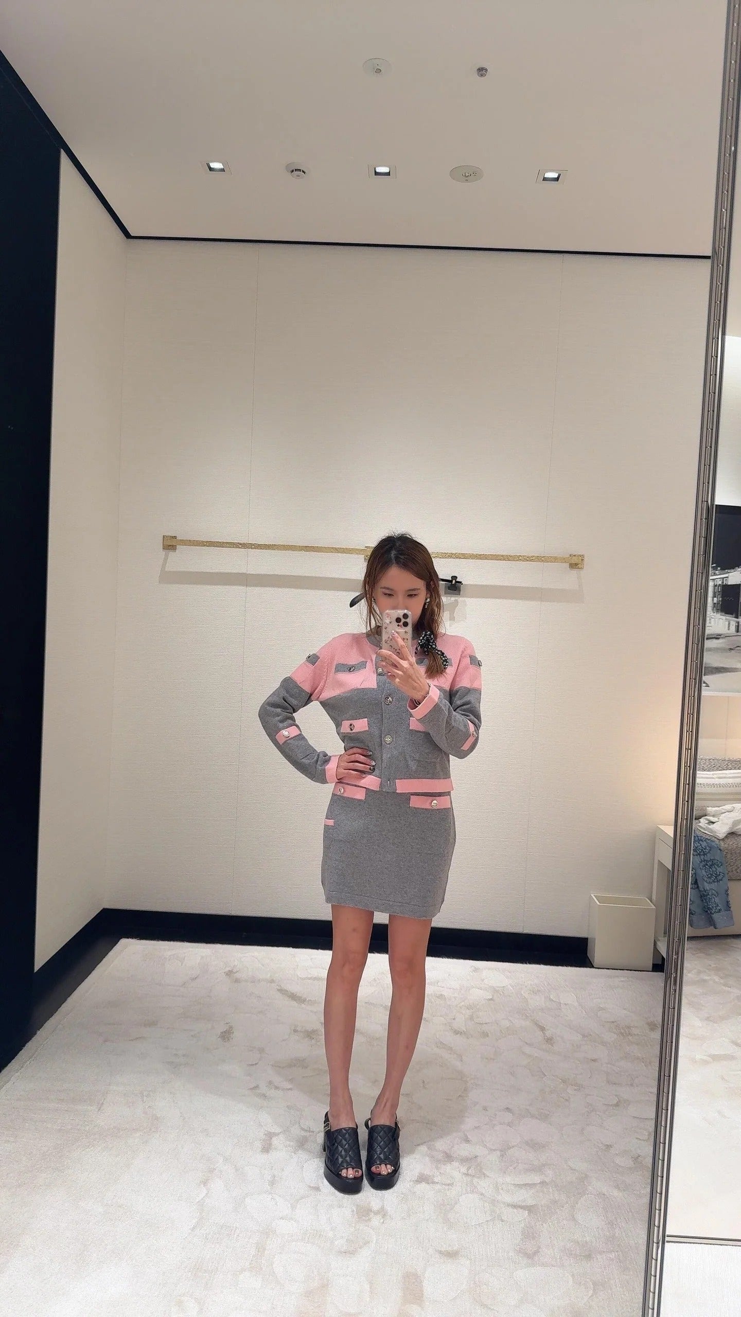 CHANEL CARDIGAN AND SKIRT SET STYLE 57