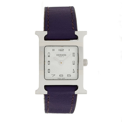 Stainless Steel Swift 21mm Heure H Hour Quartz Watch Iris