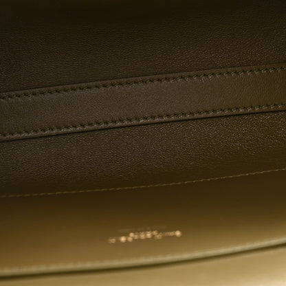 Smooth Calfskin Suede Small Reversible Monogram Kate Satchel Loden Green