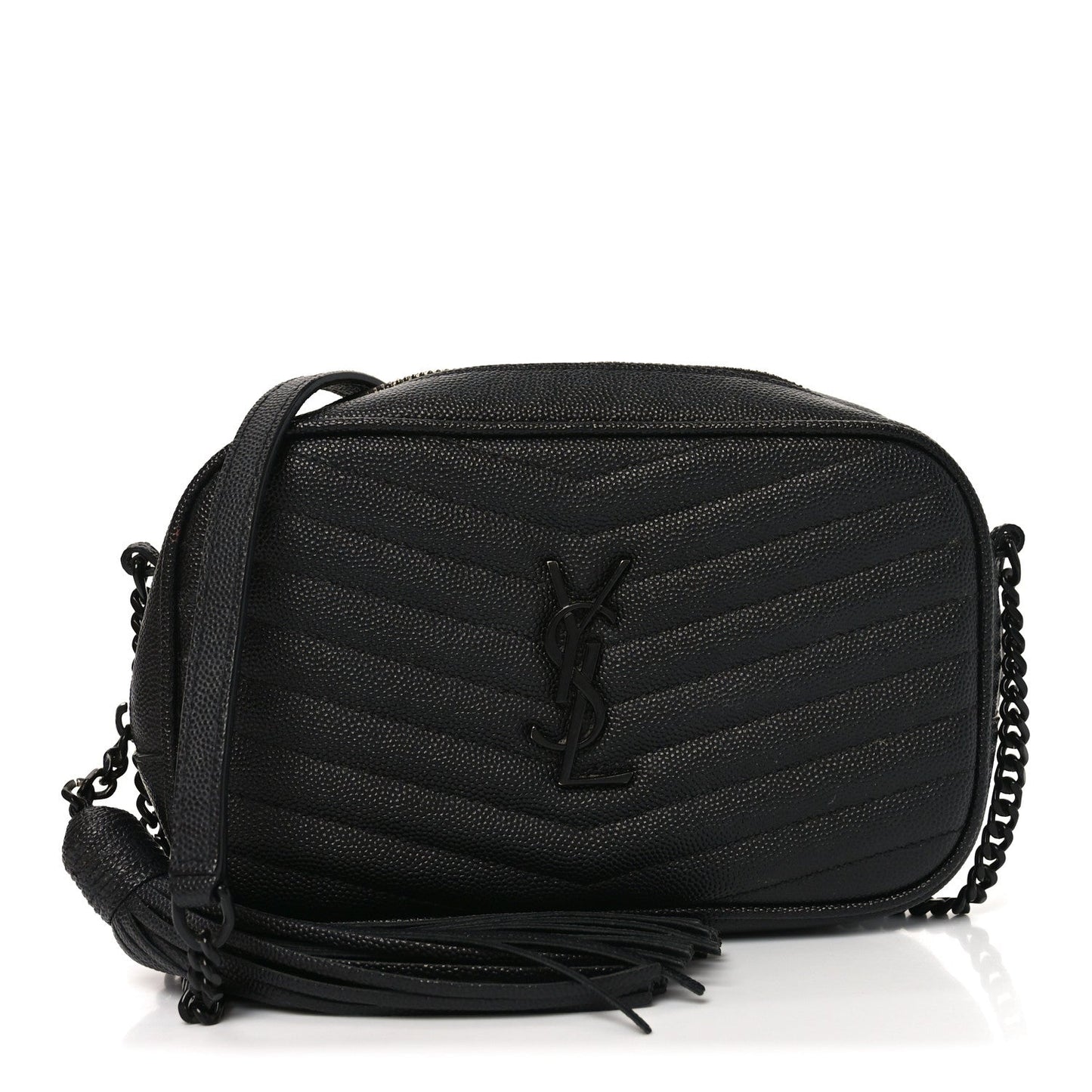Grain De Poudre Matelasse Monochrome Monogram Mini Lou Camera Bag Black