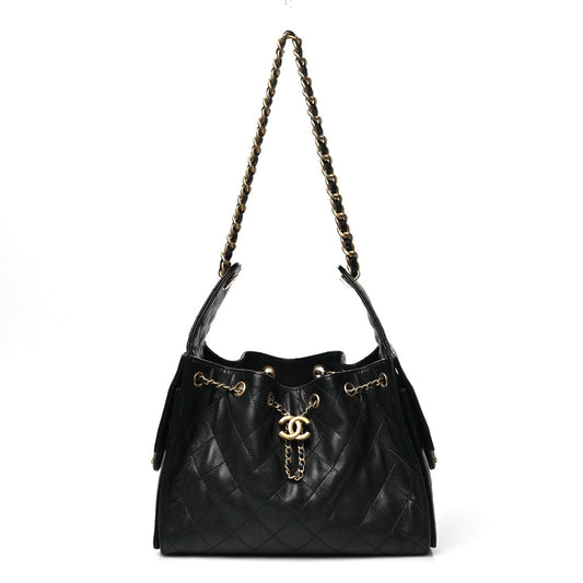 Caviar Quilted Small Chanel 25 Handbag Black