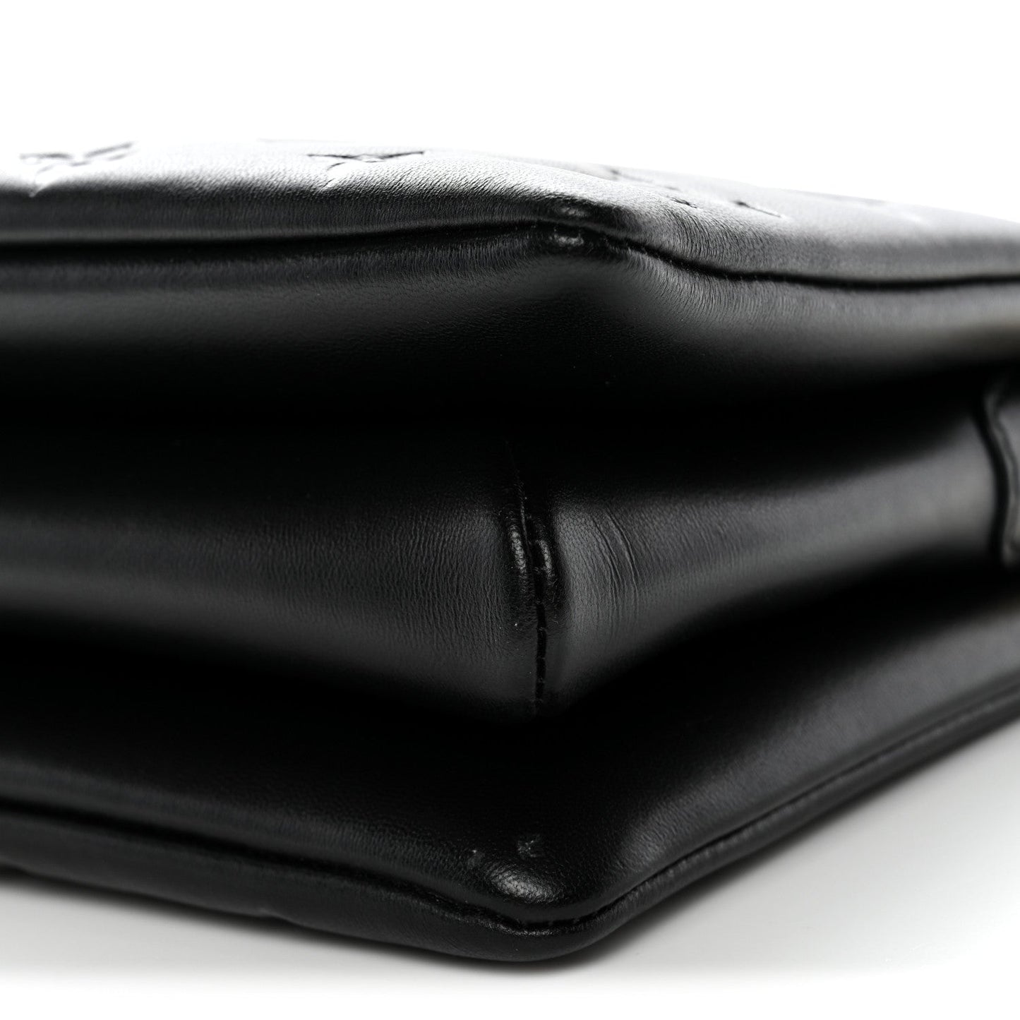 Lambskin Embossed Monogram Coussin BB Black