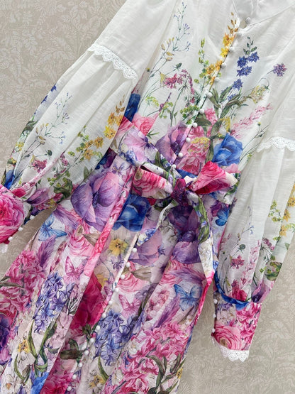 ZIMMER FLORAL PRINT DRESS WITH STAND COLLAR 269177