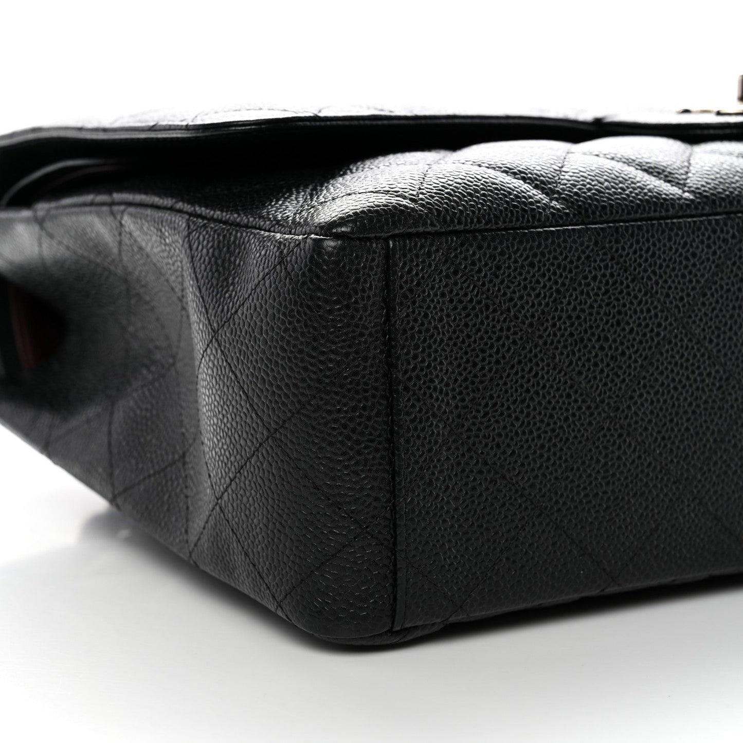 Caviar Quilted Maxi Double Flap Black