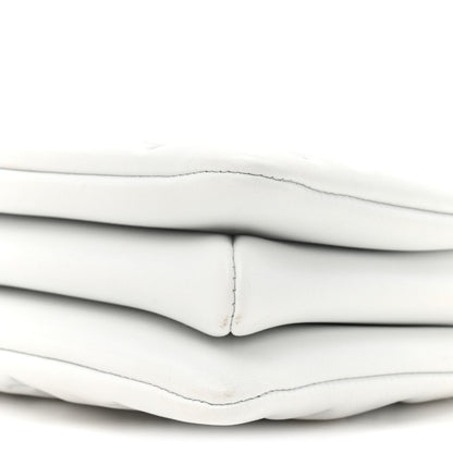 Lambskin Embossed Monogram Coussin BB White