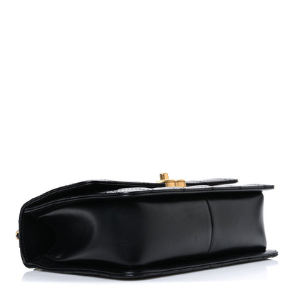 Calfskin Quilted Mini Perfect Fit Flap Black