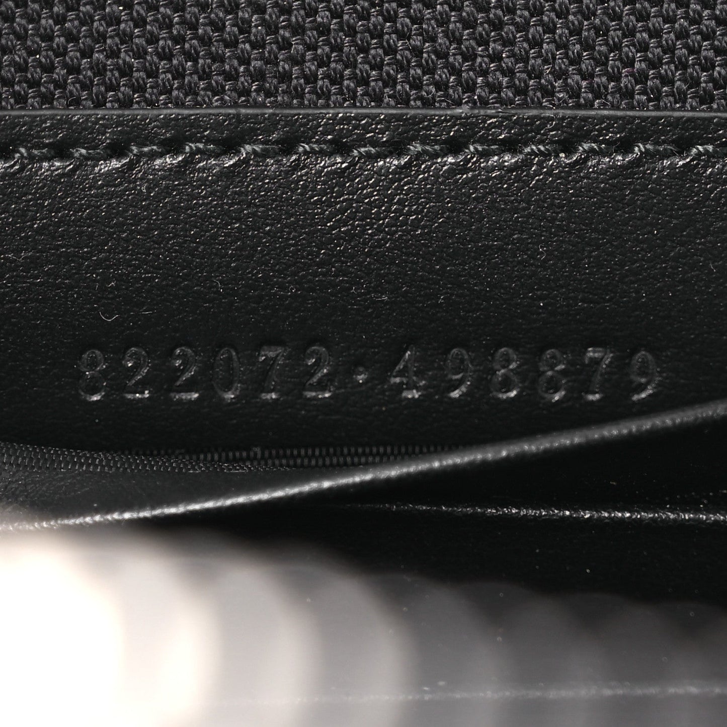 GG Supreme Monogram Calfskin Web Medium Crossbody Bag Black Grey