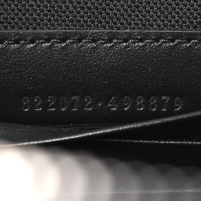 GG Supreme Monogram Calfskin Web Medium Crossbody Bag Black Grey