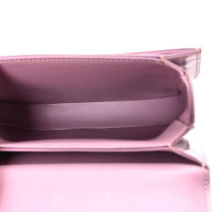 Shiny Calfskin Triomphe Mini Besace Clea Pastel Pink