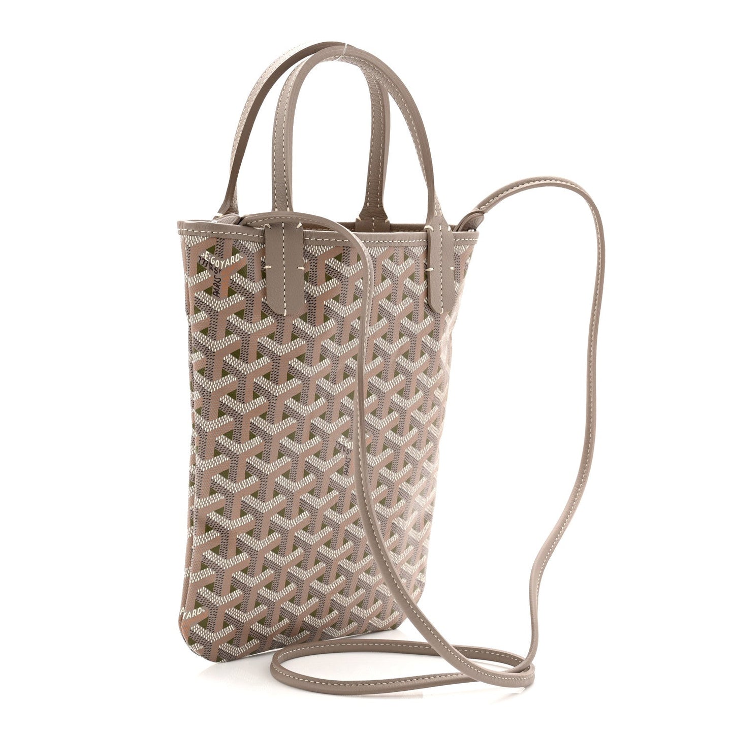Goyardine Poitiers Claire Voie Tote Grege Khaki